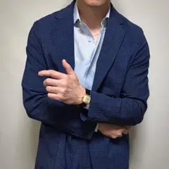 最終値下げ　美品　ティージャケット　セットアップ　M/S　ネイビーチェック