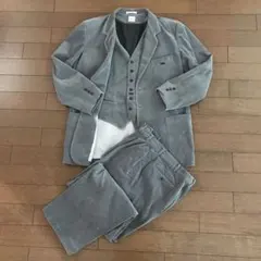 パパス　セットアップ　コーデュロイ　モスグリーン