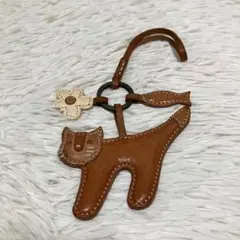 genten チャーム キーリング キーホルダー ストラップ 花 猫 ネコ ねこ