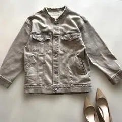 アーバンリサーチ MARITASDENIMノーカラー フリンジ Gジャン 36
