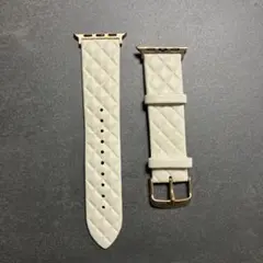 ホワイトキルティングレザーバンド