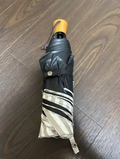 サンバリア100 折りたたみ日傘３段折 / ストライプ　モカ　遮光