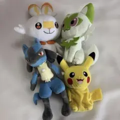 포켓몬 4体セット 피카츄 ルカリオ ヒバニー ニャオハ