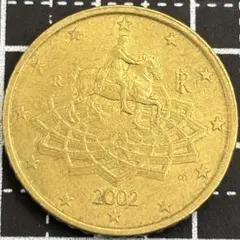 2002年 ユーロ 20セント イタリア 芸術家 空間における連続性の唯一の