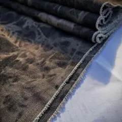 ⭐️ムラ加工！ デニム 生地 black sky布 はぎれ 端切れ デニムリメイク