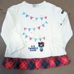 DOUBLE.B バナー刺繍 長袖トップス 90