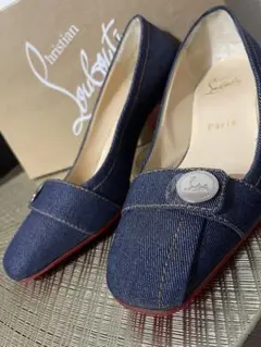 美品♡Christian Louboutin デニムパンプス