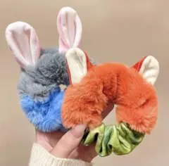 【新品未使用】ディズニー ズートピア ジュディとニック 耳ヘアゴム2個セット