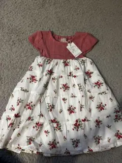 【新品・タグ付き】petit main いちご柄 半袖ワンピース /90サイズ