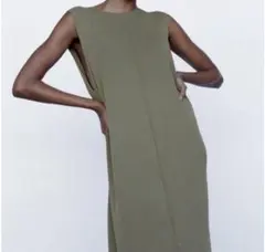 zaraロング丈ニットワンピース