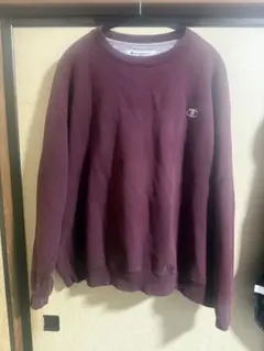 Champion バーガンディ クルーネック スウェット　古着