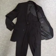 【THE SUIT COMPANY】スーツ Ｍ 黒 ストライプ