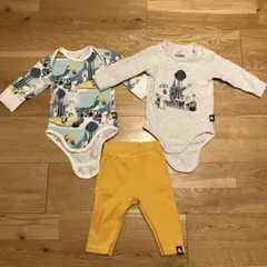 ムーミン　reima ロンパース2枚&パンツセット62-68cm
