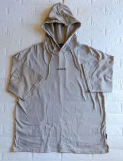KANGOL グレー フード付きパーカー　Tシャツ　半袖　メンズシャツ　XL
