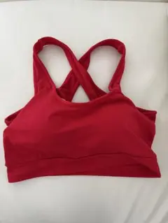 バッククロスハーフトップ レッド ヨガウェア
