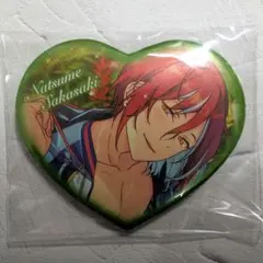 逆先夏目　ハート型缶バッジ