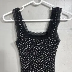 épine label lace flower rib onepieceのサムネイル