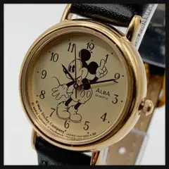 【稼働】セイコー SEIKO★ALBA ミッキーマウス レディース 腕時計 金