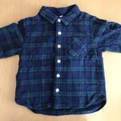 【無印良品】フランネルチェックシャツ 90