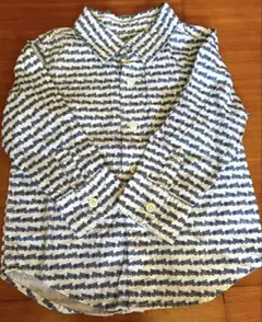 美品　baby Gap バイクプリント長袖シャツ 90cm