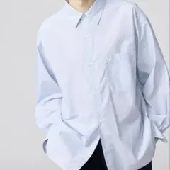 UNIQLO C ユニクロ　ブロードオーバーサイズシャツ ストライプ　サイズS