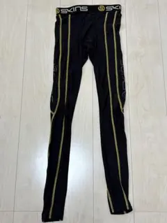 SKINS ブラック/イエロー コンプレッションタイツ XSのサムネイル