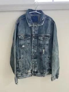 デニムブルージャケット ダメージ加工