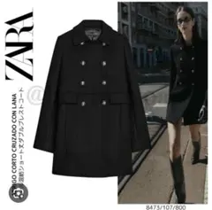 ZARA ウールダブルブレストコート