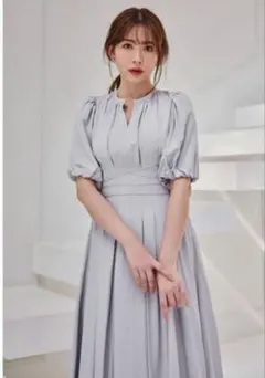 herlipto Fountain Lace Up Bow Dress