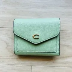 最終価格　coach コーチ　二つ折り財布　財布　グリーン