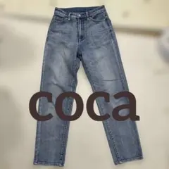【coca】ストレートデニムパンツ ブルー Sサイズのサムネイル