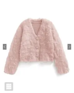 シャギーニットショート丈カーディガン［an1696］