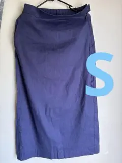 無印　ヘンプ混ストレッチ　ストレートスカートのサムネイル
