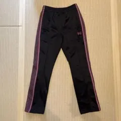 尼泊爾　針織　運動褲　窄版　黑×粉紅　XS