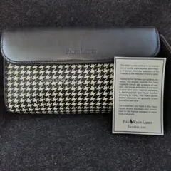 【美品】ラルフローレン 千鳥格子柄 クラッチバッグ ポーチ ヴィンテージ