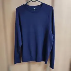 UNIQLO ウォッシャブルクルーネックセーター M パープル