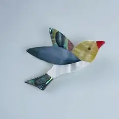 鳥ちゃん　白蝶貝殻　黒蝶貝 天然シェル　ブローチ夜光貝　シェル　螺鈿