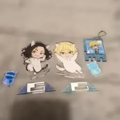 ねこ　くじ　東リベ　千冬　場地 アクリルスタンド ２個セット+極楽湯おまけ