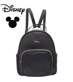 Disney ミッキー リュック バックパック 黒 金 ブラック ゴールド
