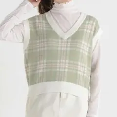 ❁C•O•L•Z•A❁コルザ(L)ショート丈 ニットベスト/Vネック