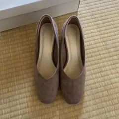 ブラウン スエード風 パンプス 37