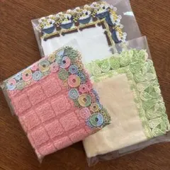 (3)近沢レース店タオルハンカチ 3枚セット