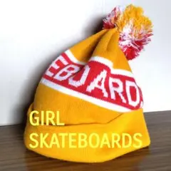 GIRL SKATEBOARDS ポンポン付きニットキャップ カナダ製 イエロー