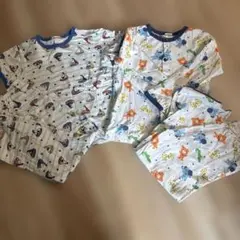 ミキハウス &ホットビスケット　キッズ男の子　春夏用　パジャマ 2点セットのサムネイル