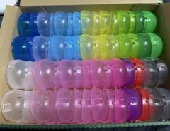 バンダイ 空カプセル 小さめ カラフル 30個 一体型 ノンセパレート ガチャ