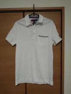TOMMY HILFIGER ポロシャツホワイト美品オシャレ裏原ストリート春夏秋
