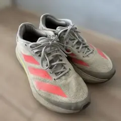 adidas adizero ランニングシューズ グレー/ピンク