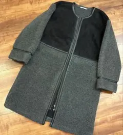 EDWIN エドウィン　ボア　スエード　ロングコート　黒　M