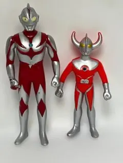 ウルトラマン　ネオスとウルトラの父　ソフビ
