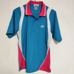 テニス　バドミントン用ポロシャツ 青　ピンク　Sサイズ
